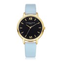 Relogio Feminino Dourado Elegante Mulheres Modernas Luxo Puceira Couro