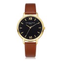 Relogio Feminino Dourado Elegante Mulheres Modernas Luxo Puceira Couro