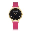 Relogio Feminino Dourado Elegante Mulheres Modernas Luxo Puceira Couro