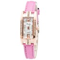 Women's Fine Rectangular Watch with Elegant Quartz Crystals