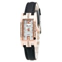 Women's Fine Rectangular Watch with Elegant Quartz Crystals