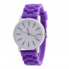 Beautiful Female Watch Purple White Dial Silicone Quartz