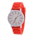 Beautiful Female Watch Purple White Dial Silicone Quartz