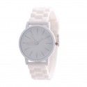 Beautiful Female Watch Purple White Dial Silicone Quartz