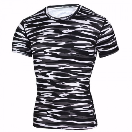 Men's Basic T-Shirt Army Camouflage Short Sleeve T-Shirt