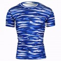 Camiseta Masculina Básica Manga Curta Estampa Camuflada Exercito