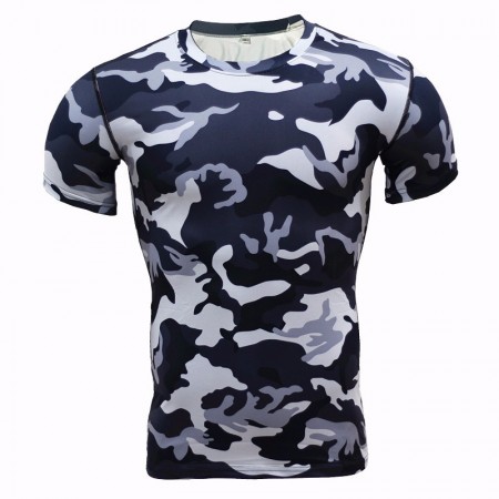Men's Basic T-Shirt Army Camouflage Short Sleeve T-Shirt