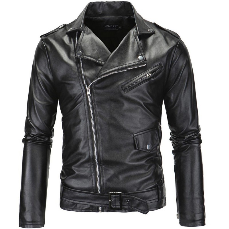 blusa de couro masculina motoqueiro