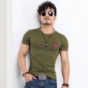 Camiseta Masculina Básica Lisa Malha Fria em Algodão Varias Cores