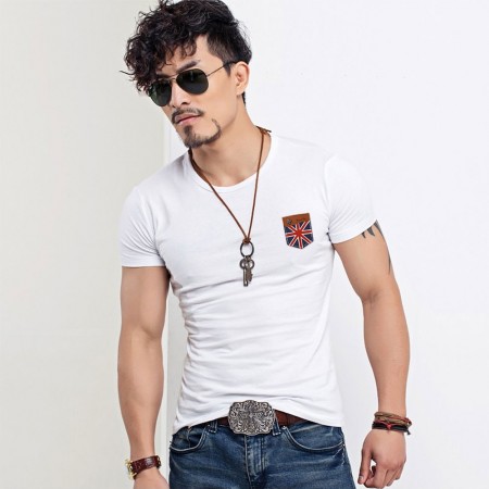 Camiseta Masculina Básica Lisa Malha Fria em Algodão Varias Cores