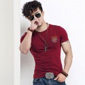 Camiseta Masculina Básica Lisa Malha Fria em Algodão Varias Cores