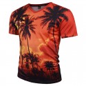 Camiseta SWAG Masculina Estampada Floral Américana Branca Gola V