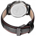 Mens Watches Black Ceramic Sport Quartz Leather Bracelet