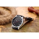 Mens Watches Black Ceramic Sport Quartz Leather Bracelet