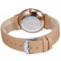 Relógios Feminino Elegante Pulseira de Couro Marrom Mostrador Branco