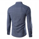 Social Men's shirt Beautiful Blue Printed Long Sleeve Diamond