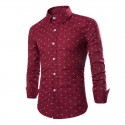 Social Men's Casual Shirt Small Red Button Angoras