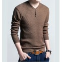 Camiseta de Frio Masculina Malha Caximira Moda Inverno Pullover Sueter