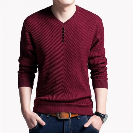 Camiseta de Frio Masculina Malha Caximira Moda Inverno Pullover Sueter