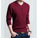 Camiseta de Frio Masculina Malha Caximira Moda Inverno Pullover Sueter