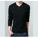 Camiseta de Frio Masculina Malha Caximira Moda Inverno Pullover Sueter