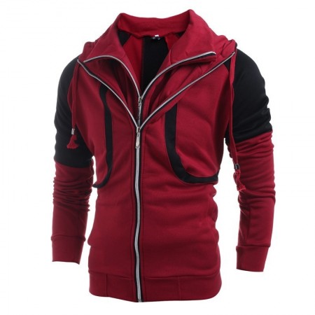 Men's Hooded Jacket Fashion Winter Zipper in Beautiful Cotton