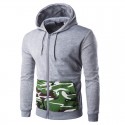 Men's Casual Zipper Hooded Sweatshirt Fashion Winter Hooded Sweatshirt