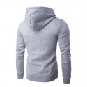 Male sweatshirt with zipper and hood with cord Casual pockets in front