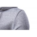 Male sweatshirt with zipper and hood with cord Casual pockets in front