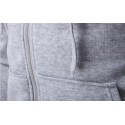 Male sweatshirt with zipper and hood with cord Casual pockets in front