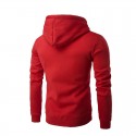 Male sweatshirt with zipper and hood with cord Casual pockets in front