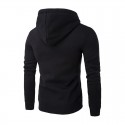 Male sweatshirt with zipper and hood with cord Casual pockets in front