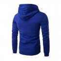 Male sweatshirt with zipper and hood with cord Casual pockets in front