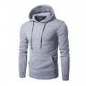 Men's Casual Sweatshirt with Hood Smooth Training School Elastic Sleeve