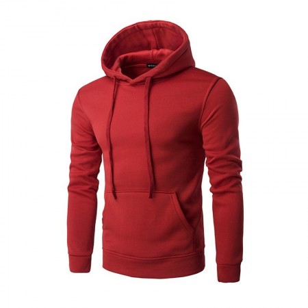 Men's Casual Sweatshirt with Hood Smooth Training School Elastic Sleeve