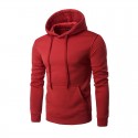 Men's Casual Sweatshirt with Hood Smooth Training School Elastic Sleeve