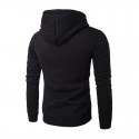 Men's Casual Sweatshirt with Hood Smooth Training School Elastic Sleeve