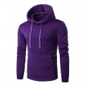 Men's Casual Sweatshirt with Hood Smooth Training School Elastic Sleeve