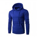 Men's Casual Sweatshirt with Hood Smooth Training School Elastic Sleeve