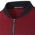 Men's Sportswear Striped Sweater with Zip Jacket