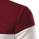 Men's Sportswear Striped Sweater with Zip Jacket
