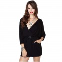 Dress Black Stylish Fashion Luxury Sleeveless Bat