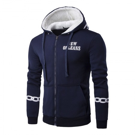 NEW ORLEANS Hooded Sweatshirt with Elegant Zipper Lining