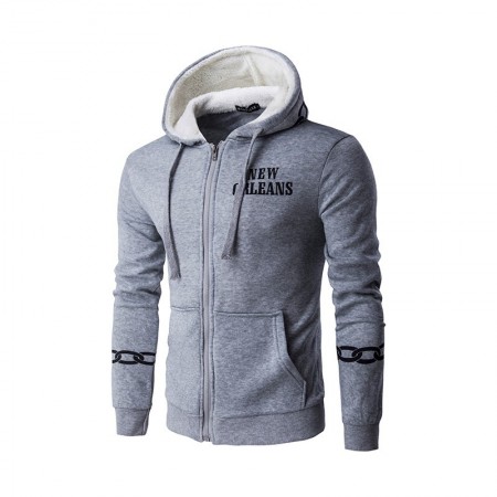 NEW ORLEANS Hooded Sweatshirt with Elegant Zipper Lining