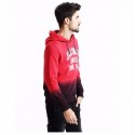 Men's Red and Black Hooded Sweatshirt