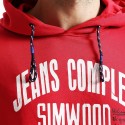 Men's Red and Black Hooded Sweatshirt