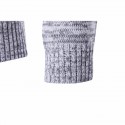 Camisa de Frio Cinza Masculina Suéter Grossa de Lã Pullover Tricotado