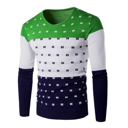 Geek Shirt Men's Colorful Striped Winter Long Sleeve