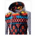 Hooded Male Youth Printed Geometrico Colored Hooded