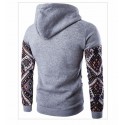 Hooded Acasalho Men's Casual Printed Abstract Vintage Casual